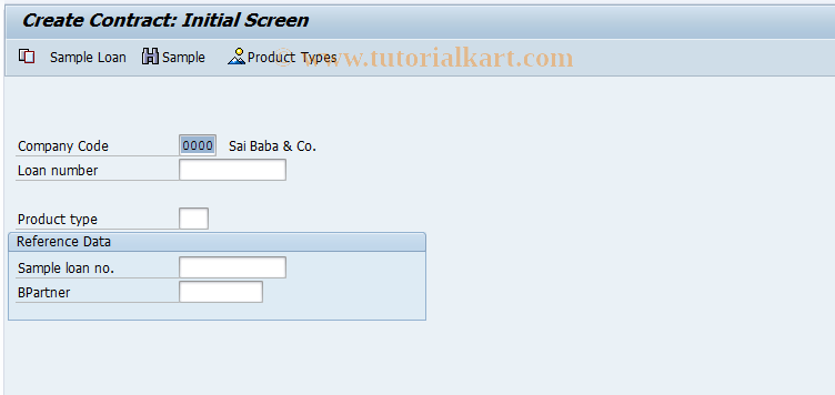 SAP TCode FN15 - Create borrower's note contract