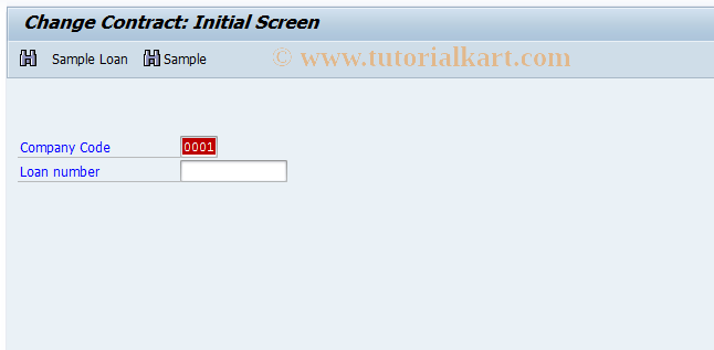 SAP TCode FN16 - Change borrower's note contract