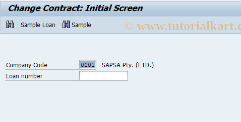 SAP TCode FN2V - Change other loan contract