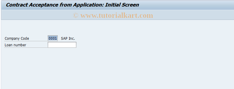 SAP TCode FN45 - Other loan interested prty in cntrct