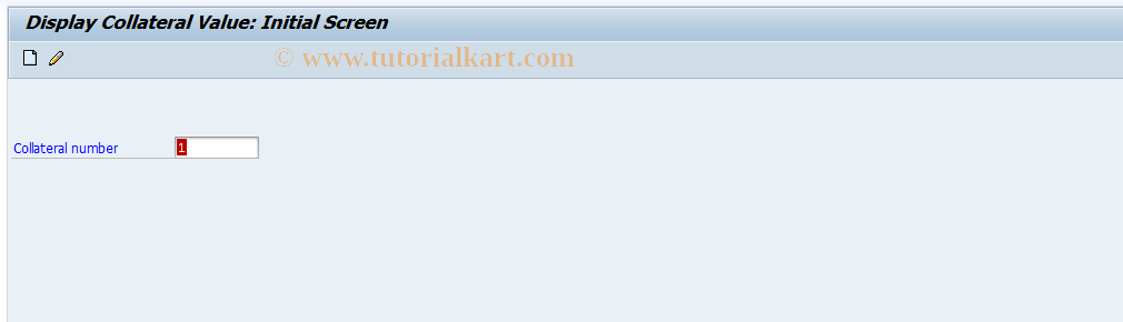 SAP TCode FN63 - Display collateral value