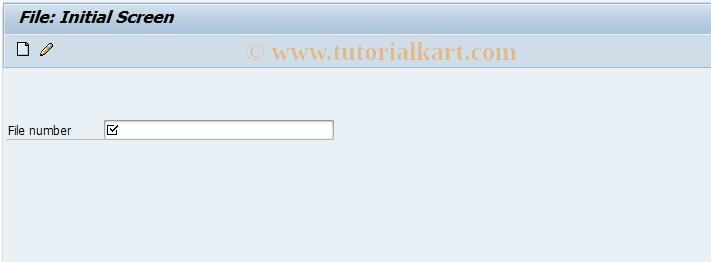 SAP TCode FNAK - Select File Number
