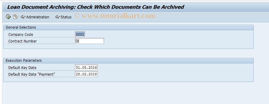 SAP TCode FNARCANALYZE - Check Whether Documents Can Be Archived