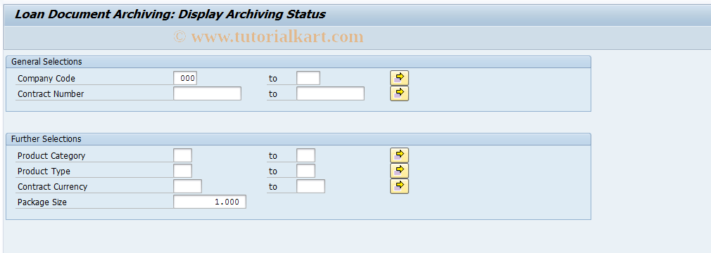 SAP TCode FNARCSTATUS - Display Archiving Status
