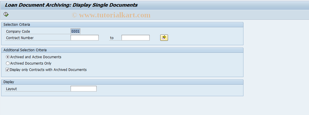SAP TCode FNDOCSSHOW - Display Individual Documents
