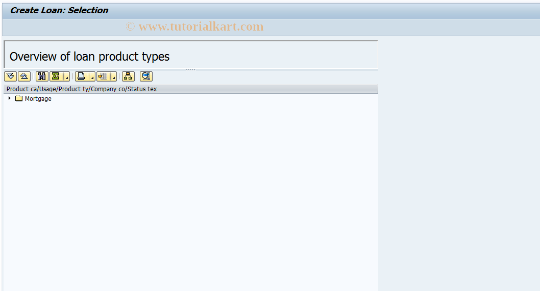 SAP TCode FNENHYP - Create Mortgage Loan