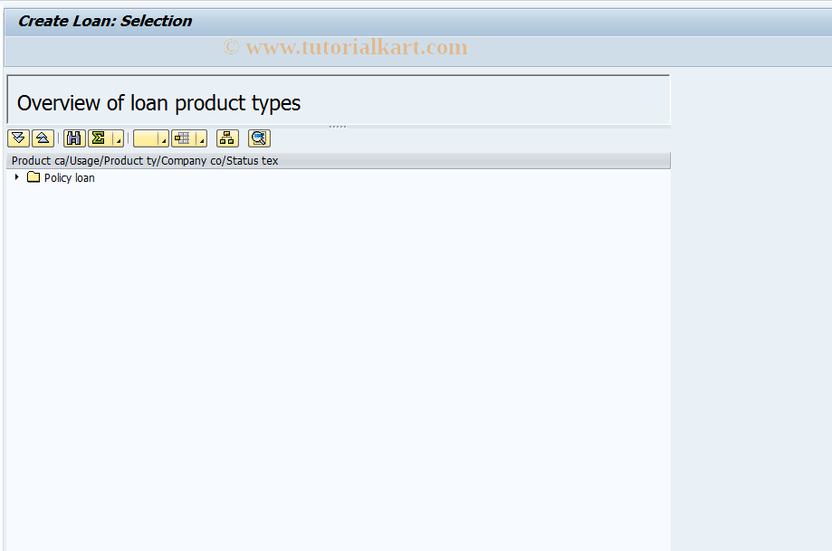 SAP TCode FNENPOL - Create Policy Loan