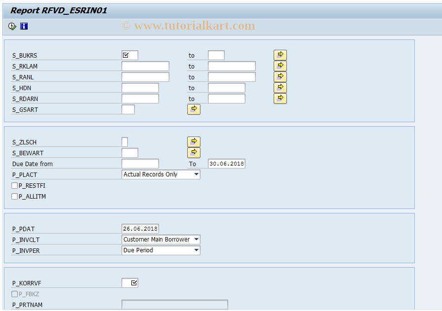 SAP TCode FNESRIN01 - CML: Invoice Printing