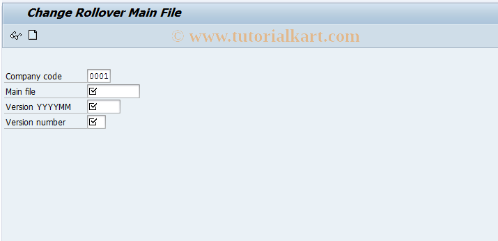 SAP TCode FNF2 - Rollover: Change file