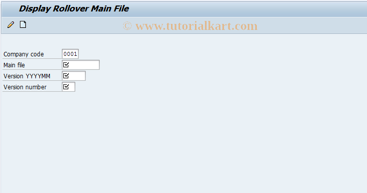 SAP TCode FNF3 - Rollover: Display file