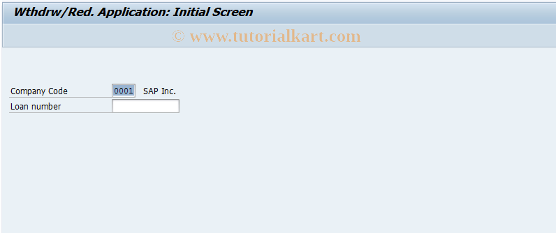 SAP TCode FNI4 - Mortgage Application Withdrawal