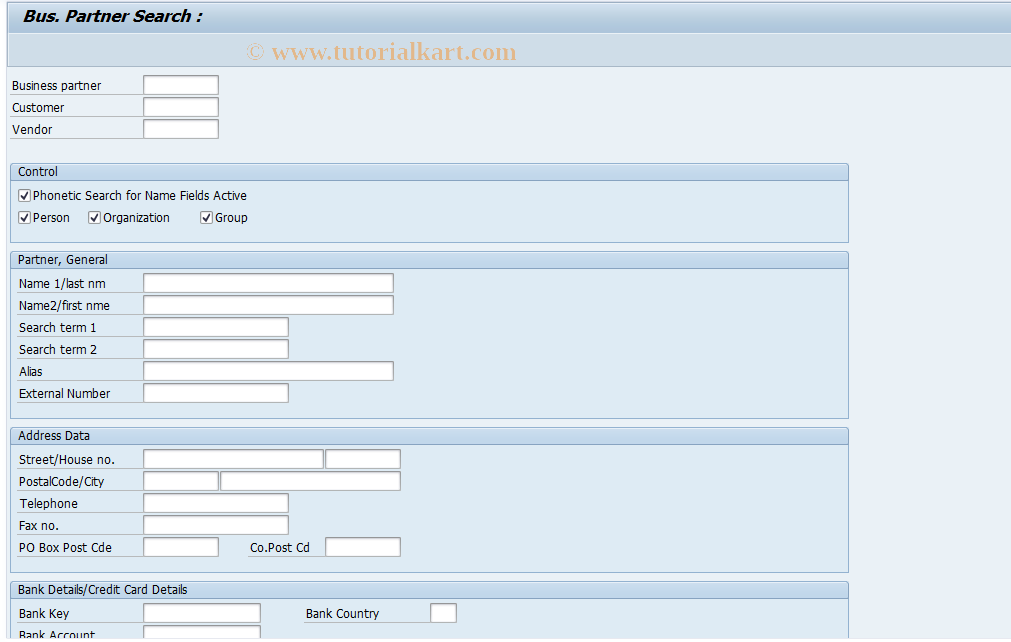 SAP TCode FNIA - Create inquiry