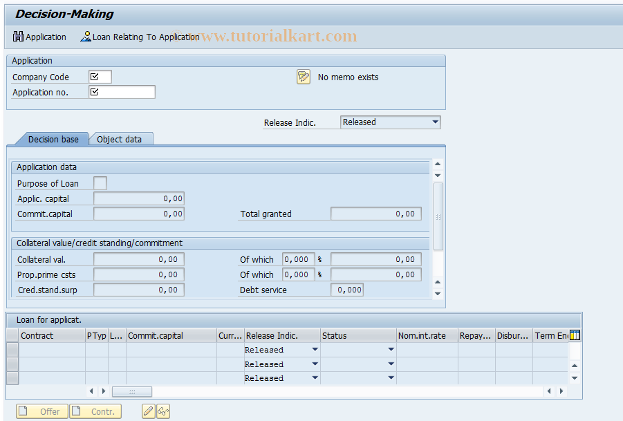 SAP TCode FNIH - Decision-making