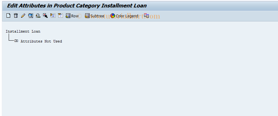 SAP TCode FNINL_PRODUCT_ATTR - Process Attribs for Install. Loans