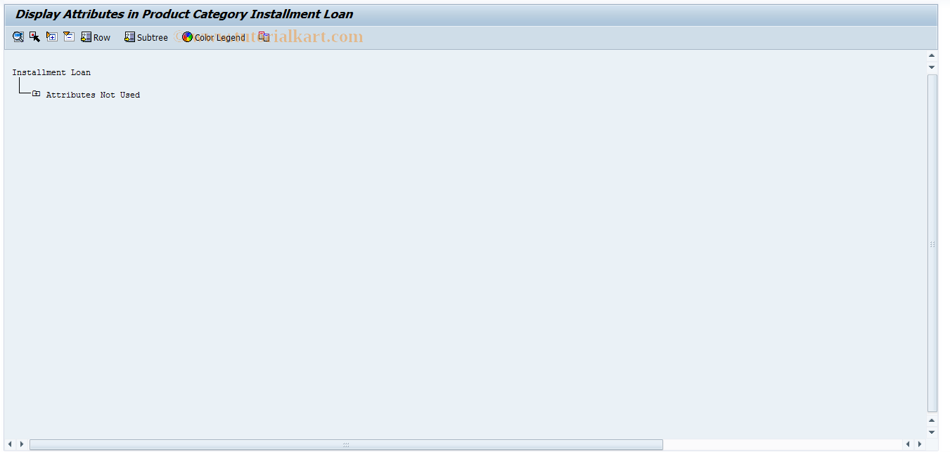 SAP TCode FNINL_PRODUCT_ATTR_D - Display Attributes for Inst. Loans