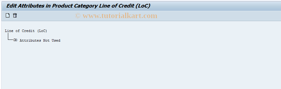 SAP TCode FNLOC_PRODUCT_ATTR - Process Attributes for LoC