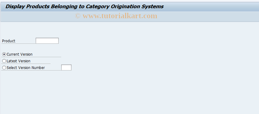 SAP TCode FNLOS_PRODUCT_DISP - Number of Products for Aquisition Syst.