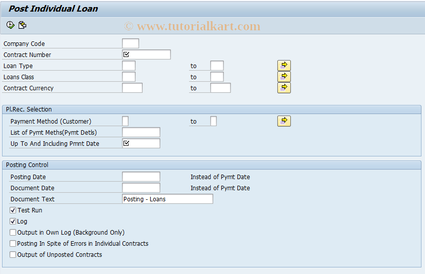 SAP TCode FNM1S_NODD - Automatic Posting - Single