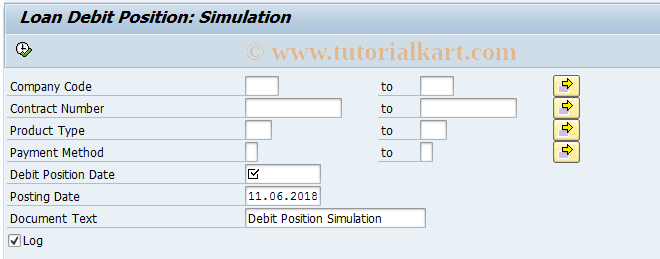 SAP TCode FNM5 - Automatic debit position simulation