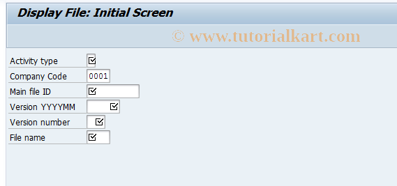SAP TCode FNN4 - Display General File