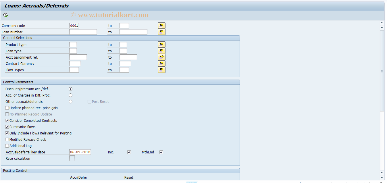 SAP TCode FNRA - Other accruals/deferrals