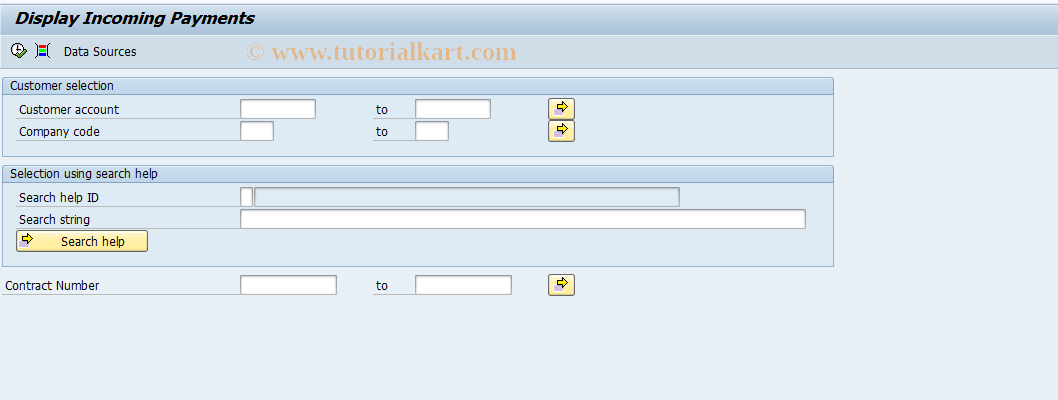 SAP TCode FNRD - Display incoming payments