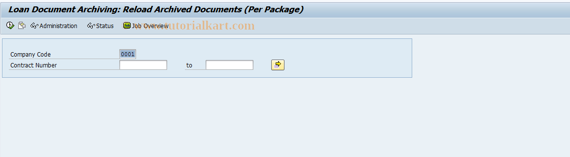 SAP TCode FNRELOADING - Reload Archived Documents