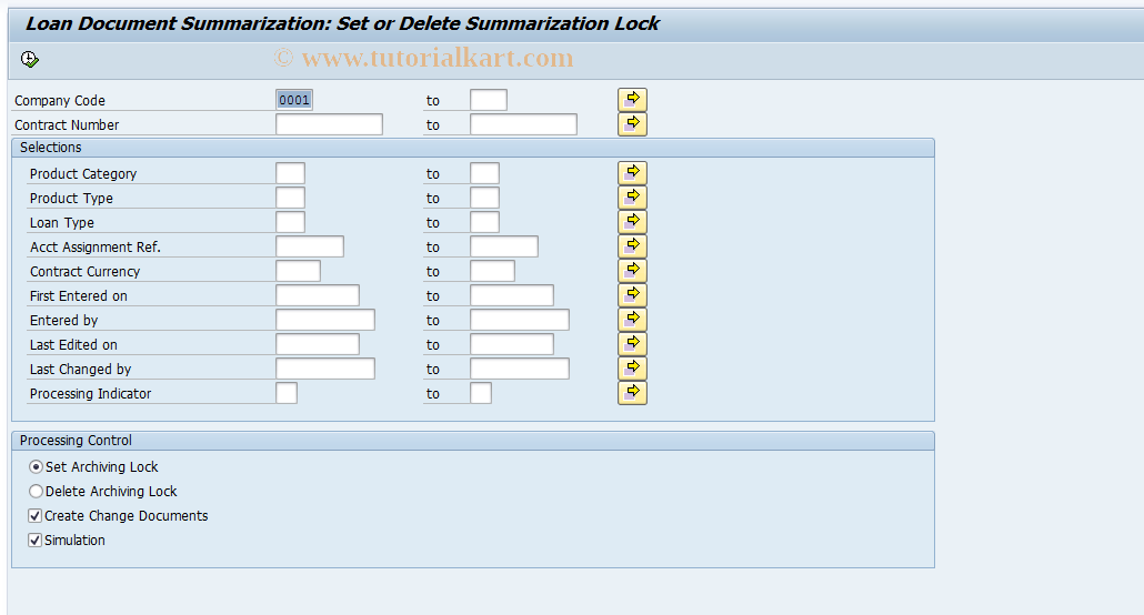 SAP TCode FNVCOMPREXCL - Set /Delete Archiving Lock