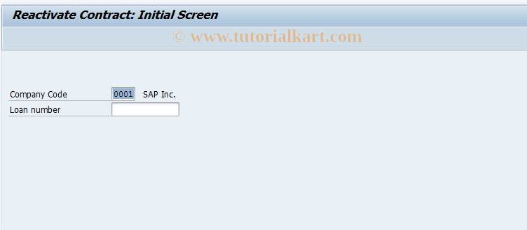 SAP TCode FNVR - Reactivate Contract