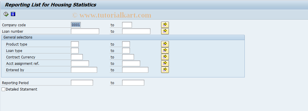 SAP TCode FNWS - Housing statistics