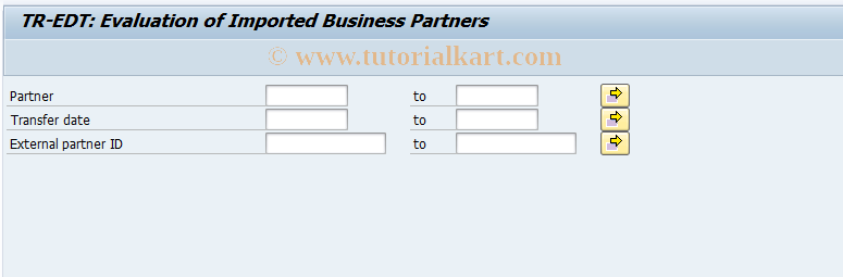 SAP TCode FNXG - List of Business Partners Transferred
