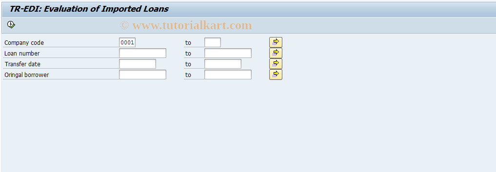 SAP TCode FNXU - List of Imported Loans