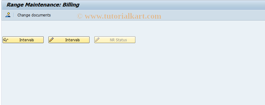 SAP TCode FN_BILLNUM - Number Range Maintenance Bill Number