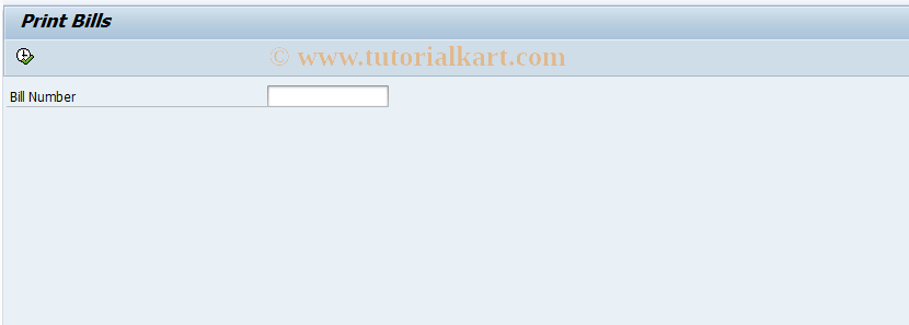 SAP TCode FN_BILL_REPRINT - Print Bills