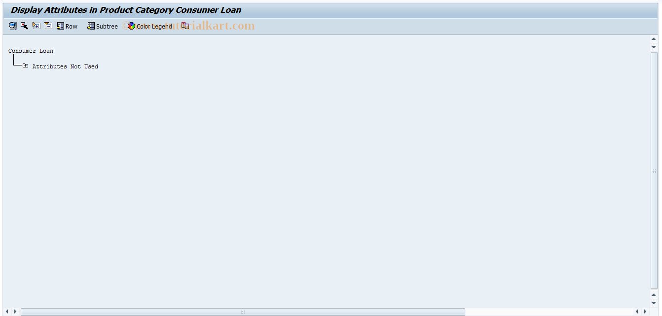 SAP TCode FN_CL_PRODUCT_ATTR_D - Display Attributes: Consumer Loans
