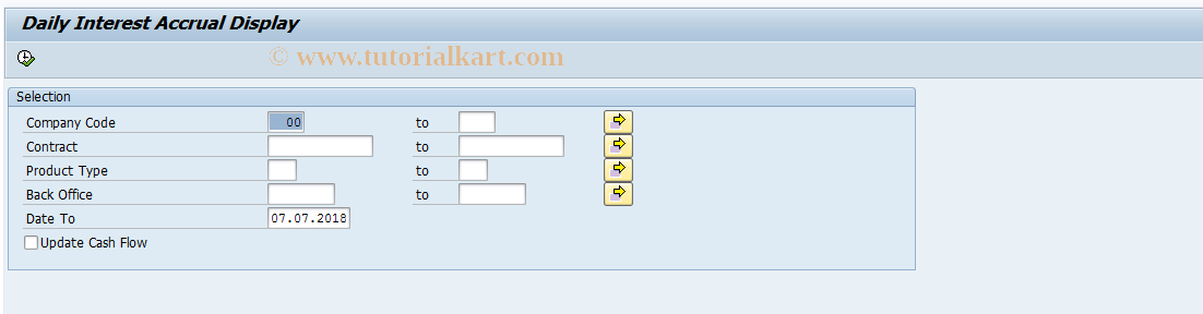 SAP TCode FN_DAILY_ACCRUAL - Daily Interest Accrual Display