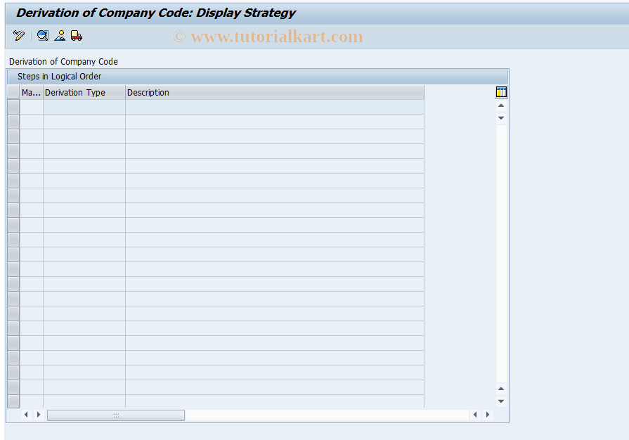SAP TCode FN_DERI_COMPANY_CODE - Derivation Rules for Company Code