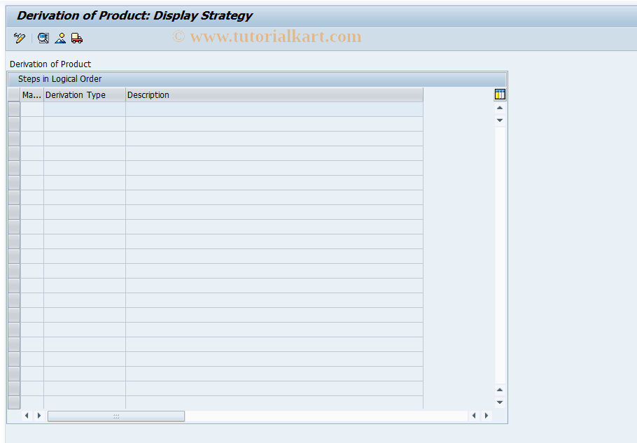 SAP TCode FN_DERI_PRODUCT - Derivation Rules for Product