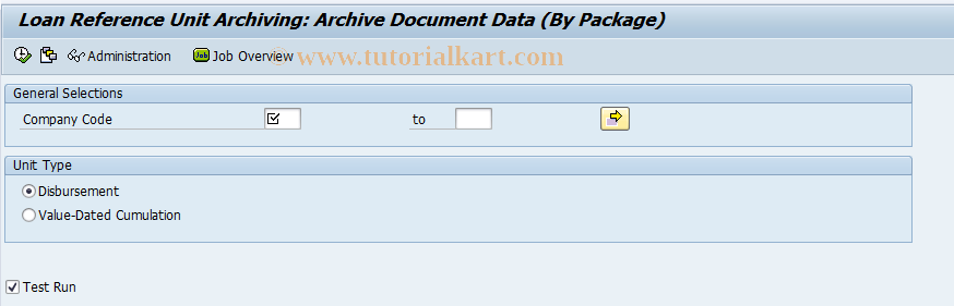SAP TCode FN_LOANUNIT_ARC - Archive Loan Reference Units
