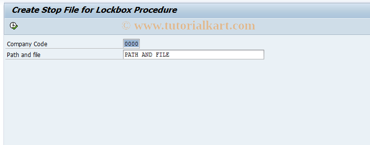 SAP TCode FN_PAY_STOP - Create Lockbox Stop File
