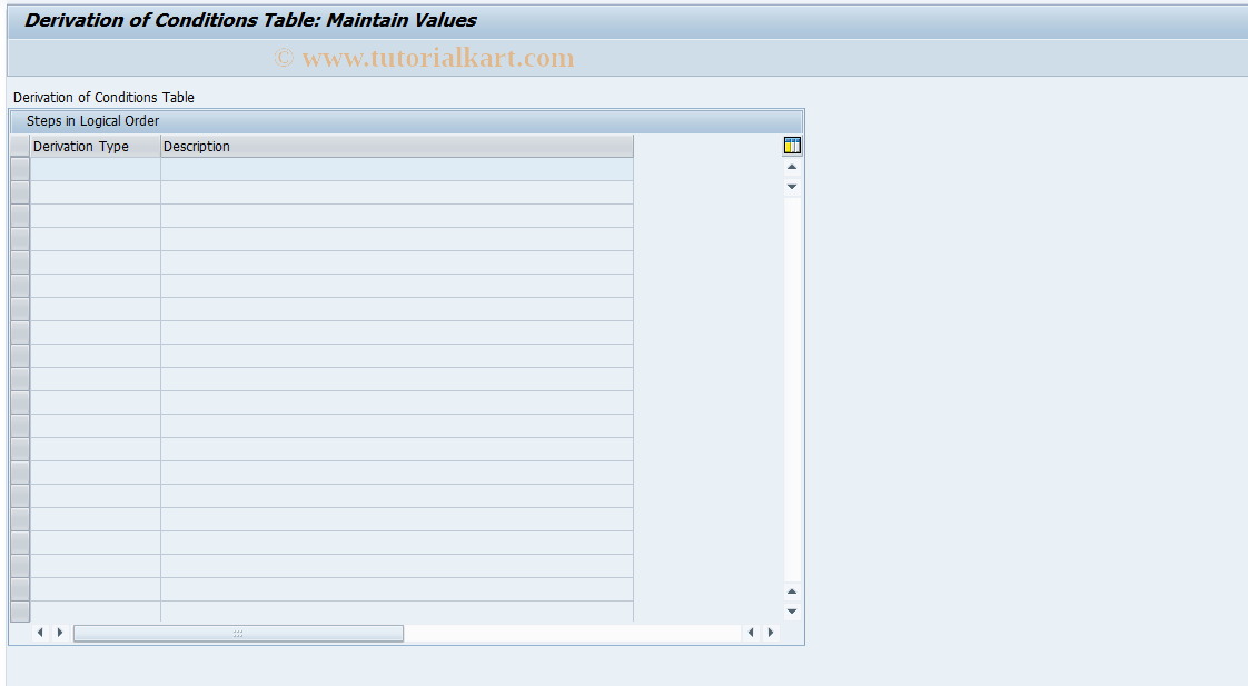 SAP TCode FN_RULE_CONDITION - Rule Entries for Condition Table