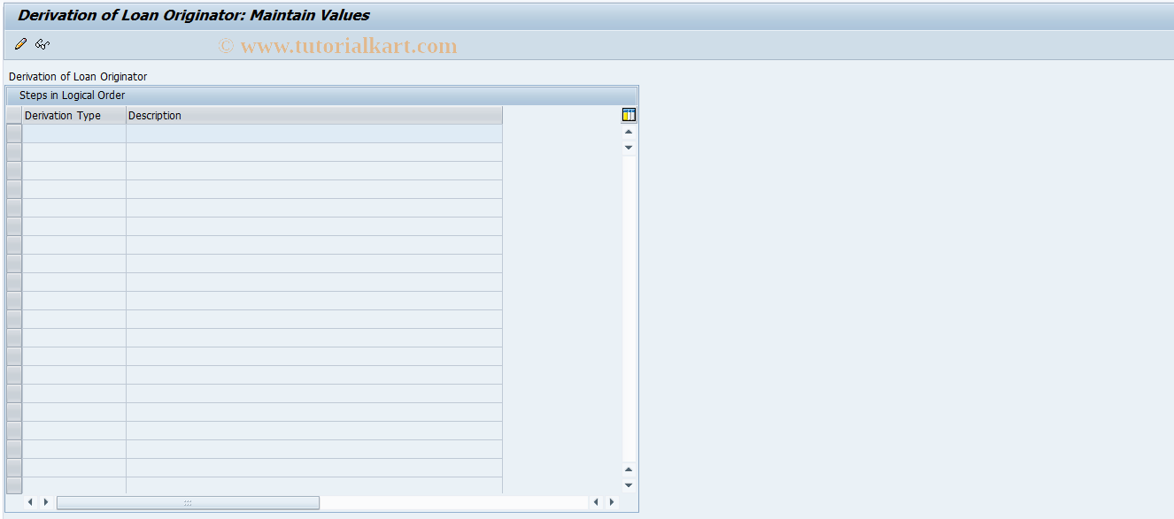 SAP TCode FN_RULE_ORIGINATOR - Rule Entries for Loan Originator