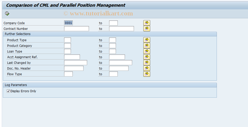 SAP TCode FN_TRLE_CML_TRL - Comp. CML-BO and Parallel Position Mgmt