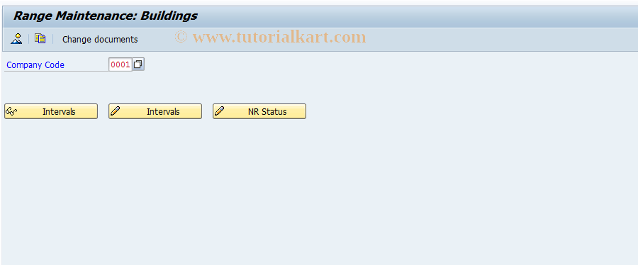 SAP TCode FO28 - Number Range for Building