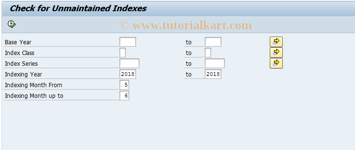 SAP TCode FO49 - Check index for real estate