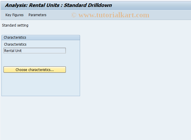 SAP TCode FO4B - Stand.settings rental agreemnt analy