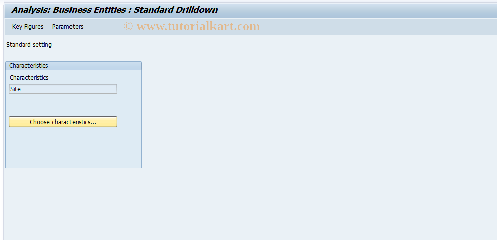 SAP TCode FO4D - Stand.Settings Business Entity Analysis