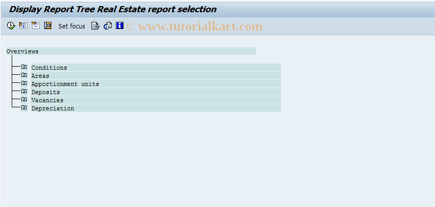 SAP TCode FO4G - Reporting tree VI12