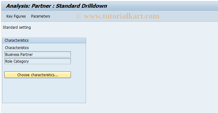 SAP TCode FO4O - Stand.settings partner analysis