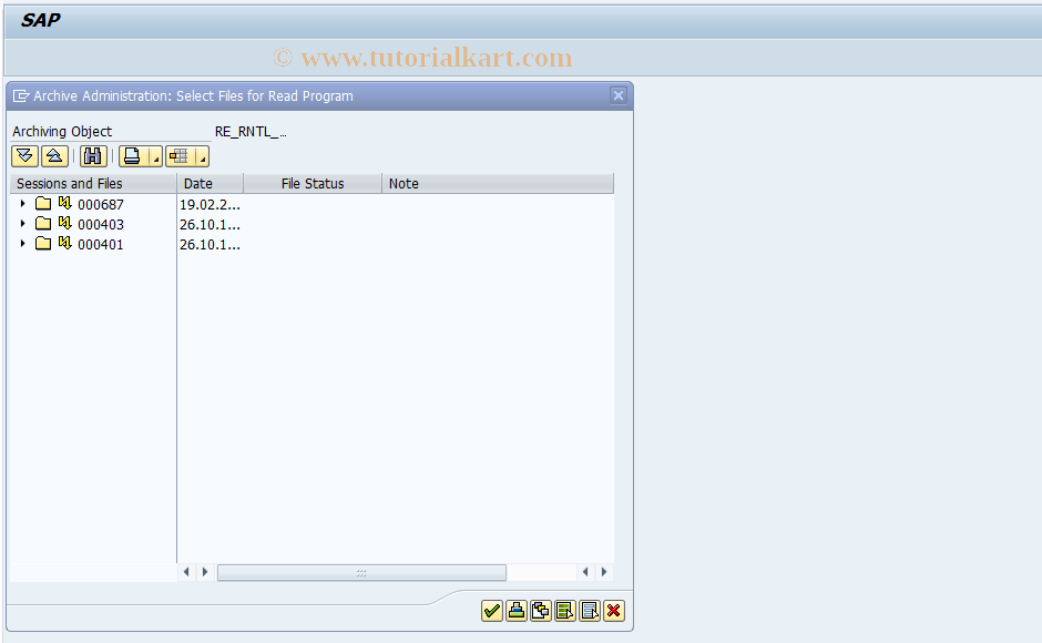 SAP TCode FO4Y - Read lease-out archive